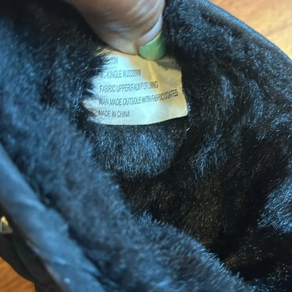 Juicy Couture faux fur studded black suede  boots Sz 10 - Picture 8 of 13